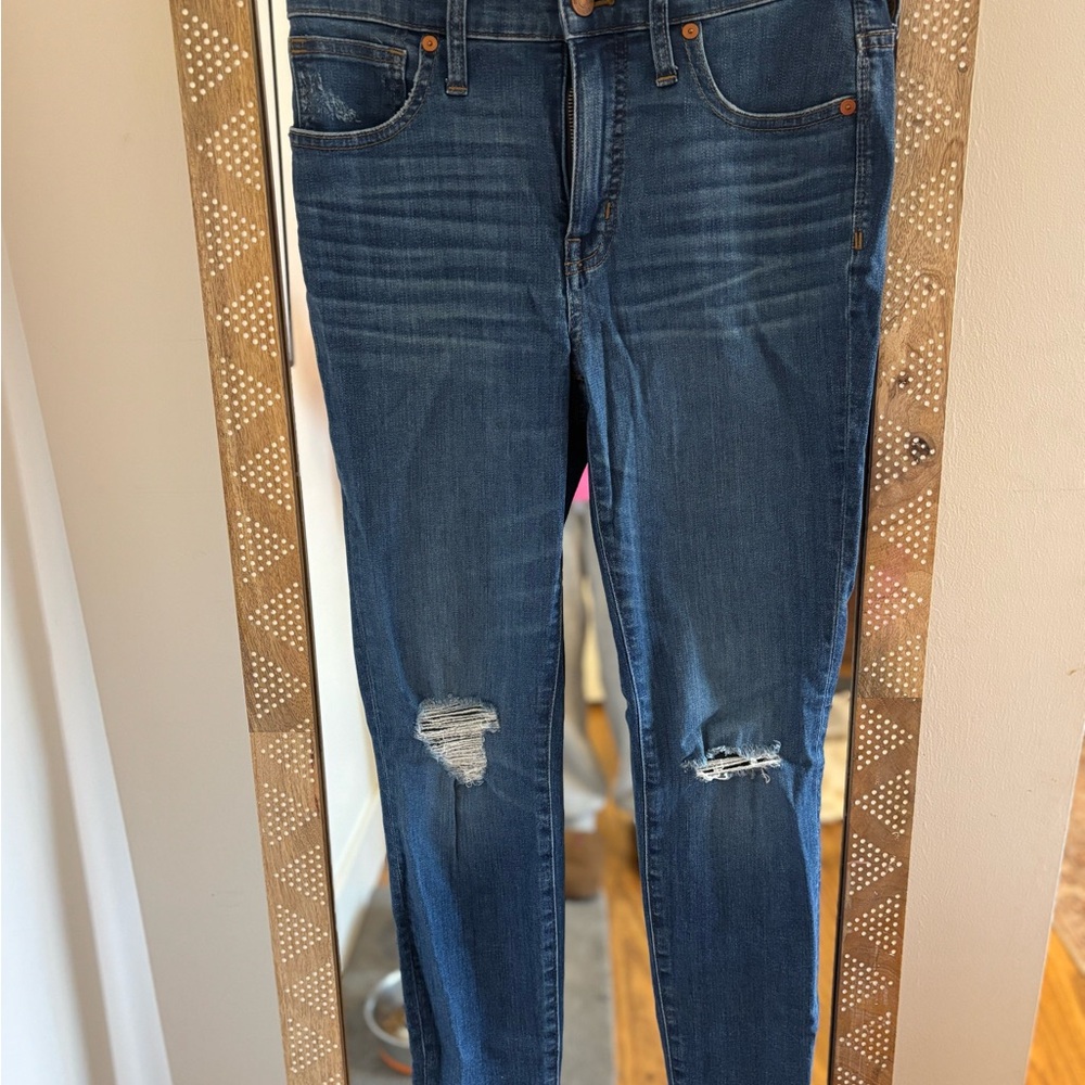 Women's Blue Distressed Jeans
